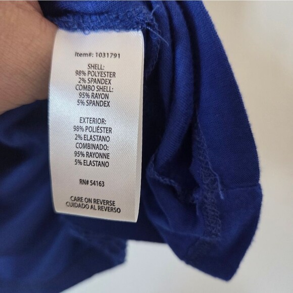 Calvin Klein Cobalt Blue Plus Size XXL Formal Shirt Blouse Top Office Teacher - Picture 7 of 7